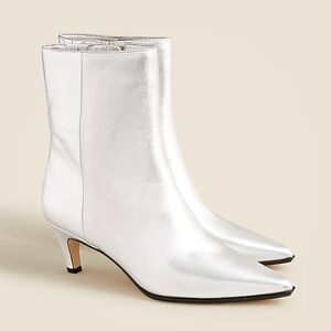 NIB! J. Crew Stevie ankle boots in metallic leather - Color: Metallic Silver
